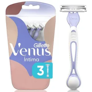 Rastrillo Gillette Venus Íntima con Barrera Protectora Anti-irritación con 3 pz Rastrillo Desechable 3 Pack Intima 3 Pz