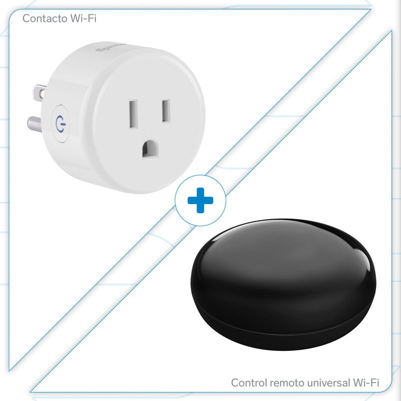 Pack 2 Enchufes WiFi Compacto control vía Smartphone/APP