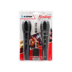 Set De 2 Micrófonos Alámbricos Con Adaptador De Regalo KIT-MIC110