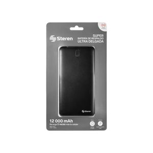 Power Bank 12000mAh con 2 salidas USB MOV-1010 NEGRO