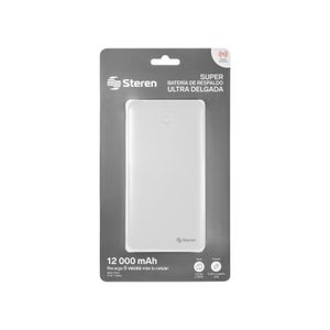 Power Bank 12000mAh con 2 salidas USB MOV-1010 BLANCO