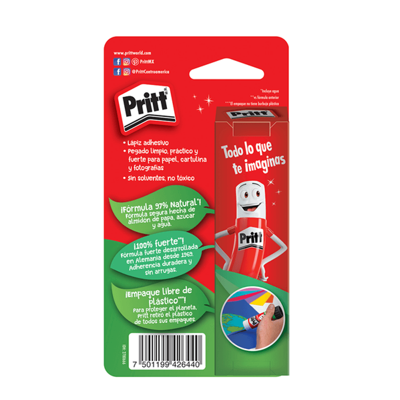 Pritt Lápiz Adhesivo Original con Despachador 20 G - H-E-B México