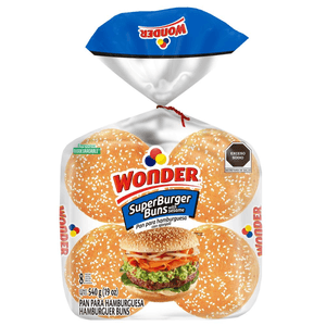 Wonder Pan Para Haburguesa Super Bollos 8pz 540 g