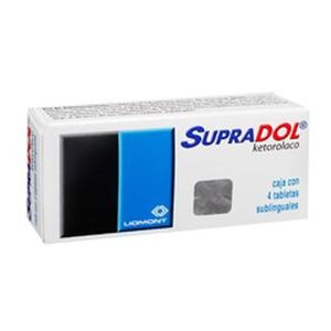 Supradol Sublingual 30mg Ketorolaco Trometamina 4 Pz