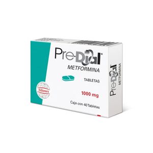 Predial 1000 Mg 40 Tab Clorhidrato de Metformina 40 Pz