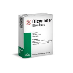 Dicynone 250 Mg 4 Ampo. 2 Ml Etamsilato 4 Pz