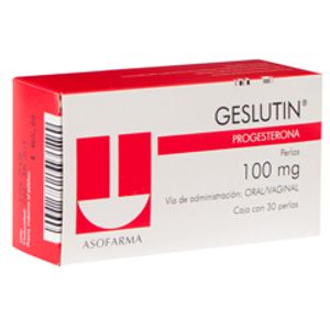 Geslutin 100 Mg C/30 Cap.Oral/Vaginal Progesterona 30 Pz