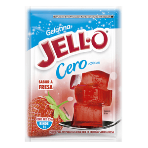 Jello Gelatina en Polvo Cero Azúcar Fresa 25 g