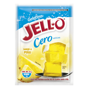 Jello Gelatina en Polvo Cero Azúcar Piña 25 g