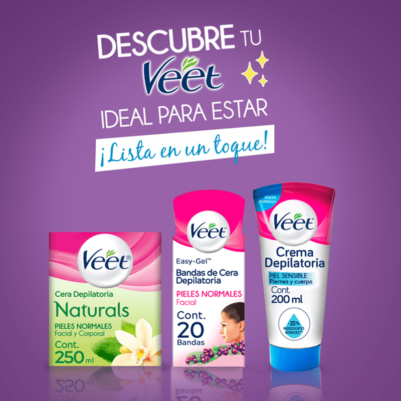 Crema Depilatoria Pieles sensibles Veet - 100 mL