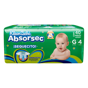 Pañales Absorsec Gde Et 4 40 Pz