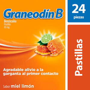 Graneodin-B Pastillas Sabor Miel Limon con 24 pz