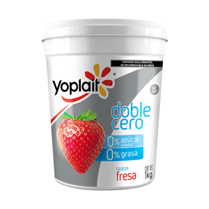 Yogurt Doble Cero Fresa 1 kg Yoplait Yogurt Doble Cero Natural 242 g