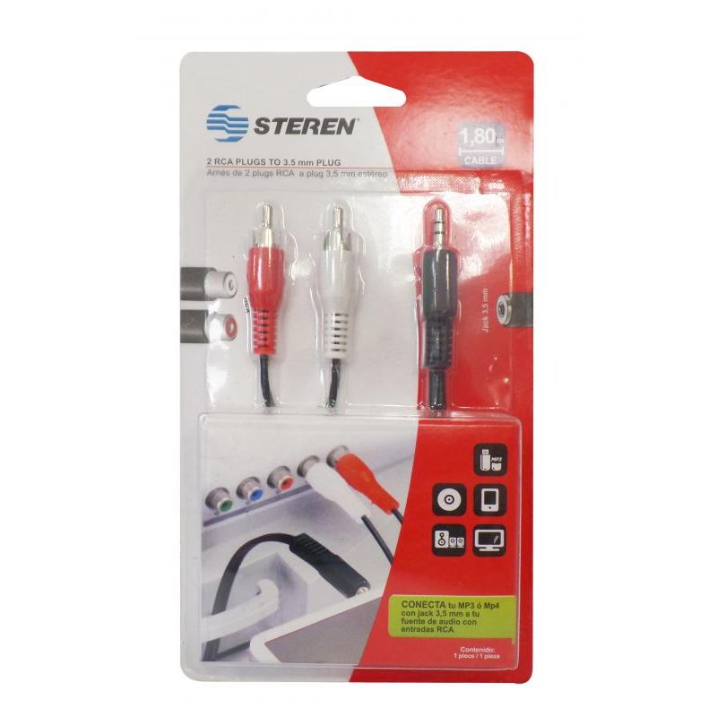 Steren Cable de Audio Y Video M.255045 1.8 M 1 Pz H E B M xico