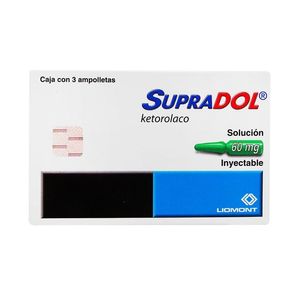 Supradol 60mg Solucion Inyectable Ketorolaco 3 Pz