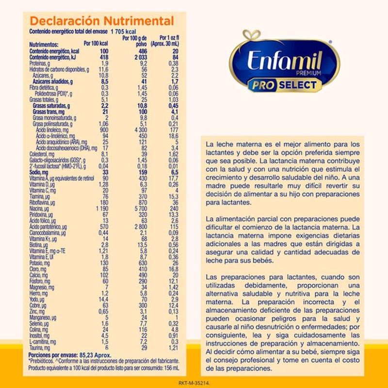 Enfamil Premium Pro Select Confort Pro Etapa 1, Fórmula Infantil  Especializada para Lactantes de 0 a 12 meses, Lata 800 gramos :  : Bebé