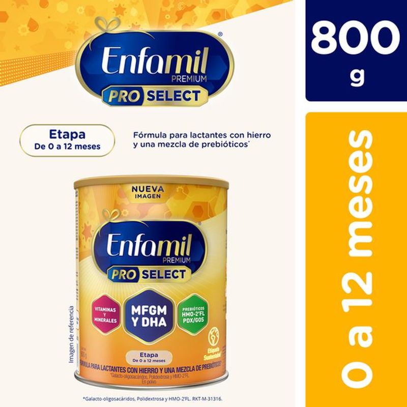 Enfamil Premium Pro Select Confort Pro Etapa 1, Fórmula Infantil  Especializada para Lactantes de 0 a 12 meses, Lata 800 gramos :  : Bebé