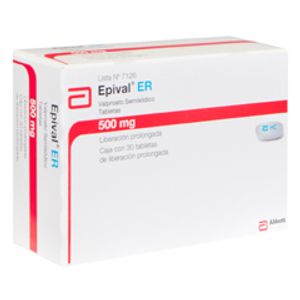 Epival Er 500 Mg Tab 30 Acido Valproico 30 Pz