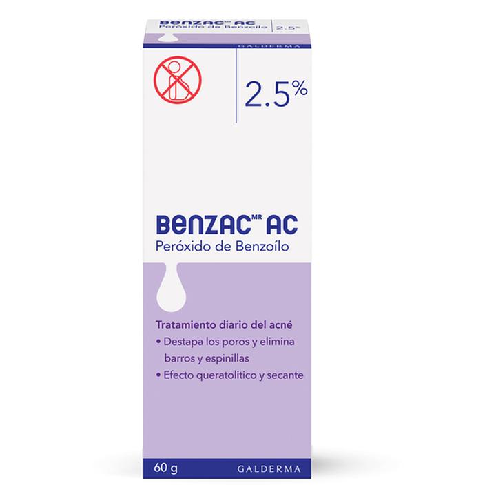 Benzac AC Gel 2.5% Auxiliar en el Tratamiento del Acné Vulgar 60 g - H ...