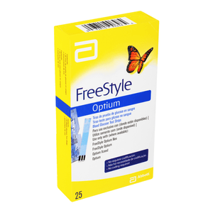 Tiras Reactivas Optium Freestyle 25 Pz