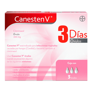 Bayer Canesten V Ovulos 3 Dias 200 Mg con 3 pz