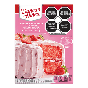 Duncan Hines Harina Para Pastel Fresa 468 g