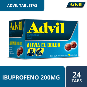 Advil Analgésico Ibuprofeno 200 mg 24 Tabletas