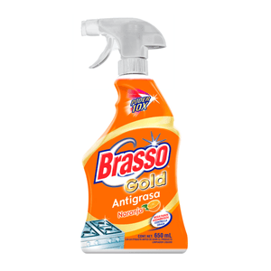 Limpiador Desengrasante para Cocina Brasso Antigrasa Max Naranja de 650 ml