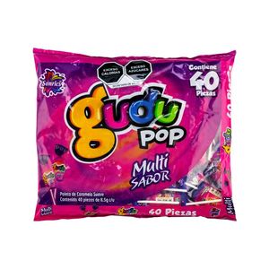 Paleta de Caramelo Suave Gudu Pop 40 Pz