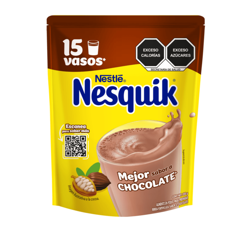 Saborizante para leche Nesquik Chocolate Sin Azúcar Añadida Tarro