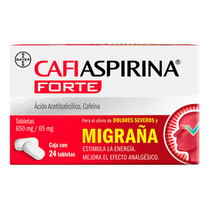 Bayer Cafiaspirina Forte Analgesico 650 Mg / 65 Mg con 24 pz