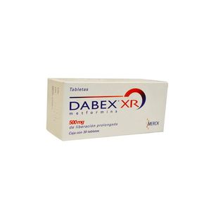 Dabex Xr 500 Mg 30 Tab Clorhidrato de Metformina 30 Pz