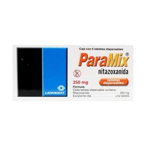 Paramix 250 Mg Dispersables Nitazoxanida 6 Pz