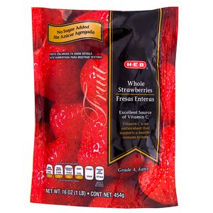 HEB Fruta Congelada Fresas 454 g