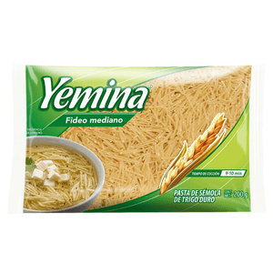 Yemina Sopa de Fideo Mediano 200 g