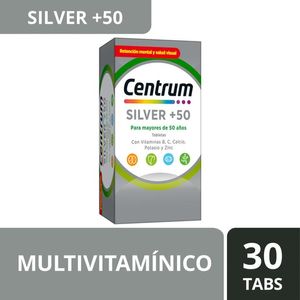 Centrum Multivitamínico Silver +50 Frasco con 30 Tabletas