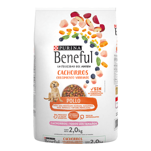 Alimento Seco para Cachorros Purina Beneful Crecimiento Vibrante Todos los Tamaños Pollo 2 kg