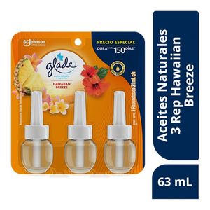 Glade Aromatizante Aceites Naturales Repuesto 21 ml 3 pz