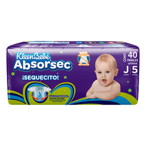 Pañales Absorsec Jumbo Et 5 40 Pz