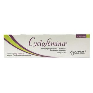 Cyclofemina 25/5mg Jeringa Pre 1 Pz