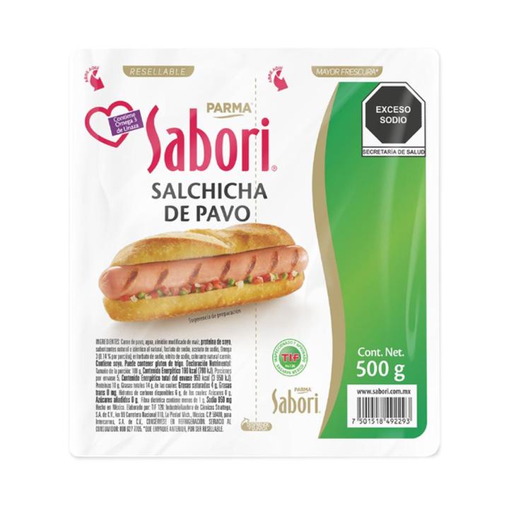 Sabori Salchicha de Pavo con Omega 3 500 g - H-E-B México