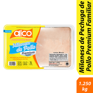 Milanesa D/Pollo Premium Familiar 1.25 Kg