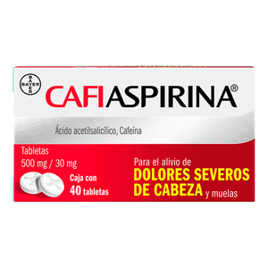 Bayer Cafiaspirina Analgesico 500 Mg/ 30 Mg con 40 pz