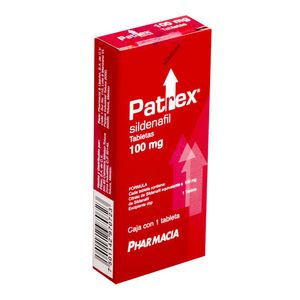 Patrex 100 Mg 1 Tab Recubiertas Sildenafil 1 Pz