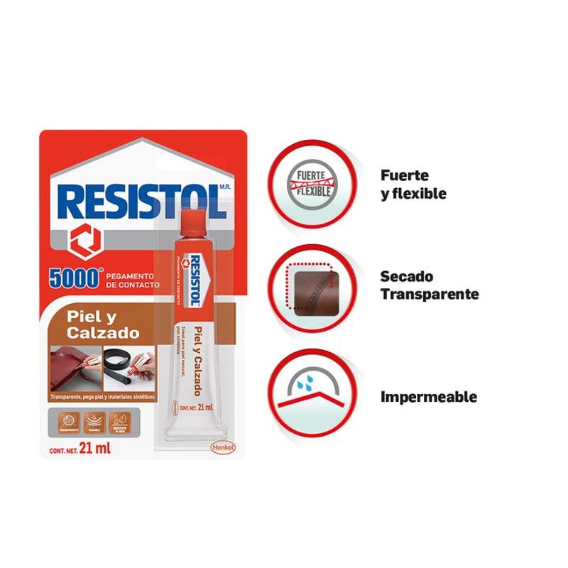 Pegamento de contacto Resistol 5000 piel y calzado 21 ml