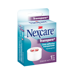 Nexcare Cinta Medica Transpore Transparente 2.5 cm x 9.1 M 1 pz