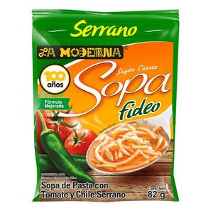 Sopa Fideo con Tomate Y Chile Serrano 82 Gr