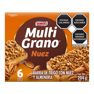 Bimbo Barra de Cereal Multigrano Nuez 204 g