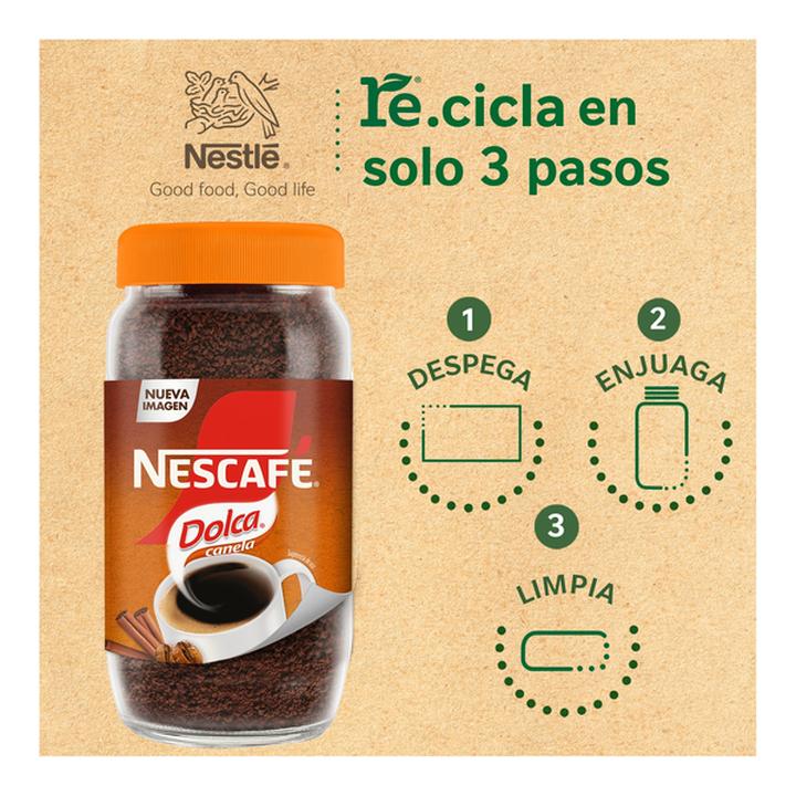Café Soluble Nescafé Dolca con Caramelo y Canela Frasco 170 g Mi