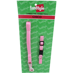 Funstyle Correa y Collar para Perro Chico sin Dibujo Plato para Perros Pets Con Base Antiderrapante Acero Inoxidable 16 oz